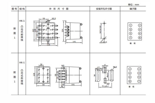 JWL-11繼電器開孔尺寸及技術參數